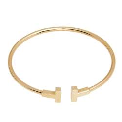 Pre Owned Tiffany & Co.  T Wire 18k Rose Gold Cuff Bracelet