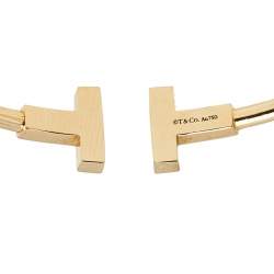 Pre Owned Tiffany & Co.  T Wire 18k Rose Gold Cuff Bracelet