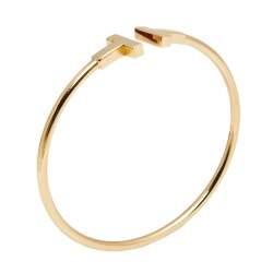 Pre Owned Tiffany & Co.  T Wire 18k Rose Gold Cuff Bracelet