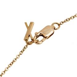 Pre Owned Tiffany & Co. Atlas X Closed Interlocking 18k Rose Gold Chain Necklace