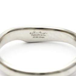 Pre Owned Tiffany & Co. Elsa Peretti Open Heart Platinum Diamond Ring EU 54.5