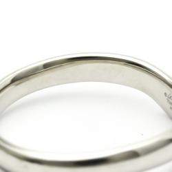 Pre Owned Tiffany & Co. Elsa Peretti Open Heart Platinum Diamond Ring EU 54.5