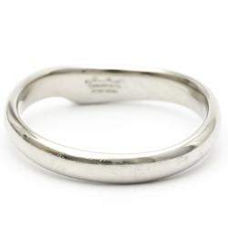 Pre Owned Tiffany & Co. Elsa Peretti Open Heart Platinum Diamond Ring EU 54.5