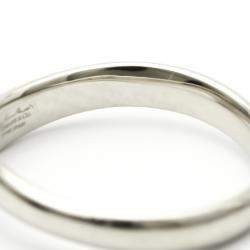 Pre Owned Tiffany & Co. Elsa Peretti Open Heart Platinum Diamond Ring EU 54.5