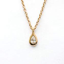 Pre Owned Tiffany & Co. Elsa Peretti Pearl By The Yard 18K Rose Gold Diamond Necklace