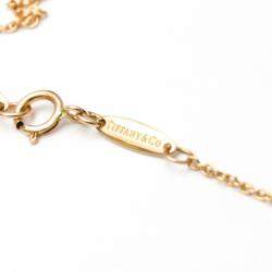 Pre Owned Tiffany & Co. Elsa Peretti Pearl By The Yard 18K Rose Gold Diamond Necklace