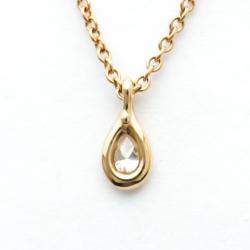 Pre Owned Tiffany & Co. Elsa Peretti Pearl By The Yard 18K Rose Gold Diamond Necklace
