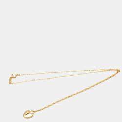Pre Owned Tiffany Heart Lock Mini 18K Rose Gold Necklace