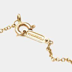 Pre Owned Tiffany Heart Lock Mini 18K Rose Gold Necklace