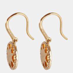 Pre Owned Tiffany & Co. Paloma Picasso Star Drop 18K Yellow Gold Diamond Earrings