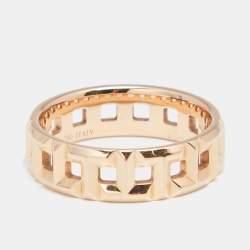 Pre Owned Tiffany & Co. Tiffany T True Wide 18K Rose Gold Band Ring 51