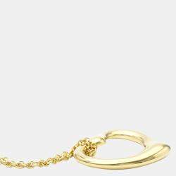 Pre Owned Tiffany & Co. Elsa Peretti Open Heart 18K Yellow Gold Necklace
