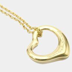 Pre Owned Tiffany & Co. Elsa Peretti Open Heart 18K Yellow Gold Necklace