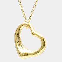 Pre Owned Tiffany & Co. Elsa Peretti Open Heart 18K Yellow Gold Necklace