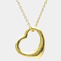 Pre Owned Tiffany & Co. Elsa Peretti Open Heart 18K Yellow Gold Necklace