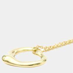 Pre Owned Tiffany & Co. Elsa Peretti Open Heart 18K Yellow Gold Necklace