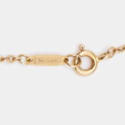 Pre Owned Tiffany & Co. Atlas Pierced Bar Diamond 18K Rose Gold Bracelet