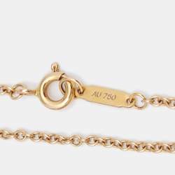 Pre Owned Tiffany & Co. Atlas Pierced Bar Diamond 18K Rose Gold Bracelet