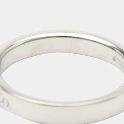 Pre Owned Tiffany & Co. Flat Band Platinum Ring EU 52