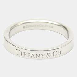 Pre Owned Tiffany & Co. Flat Band Platinum Ring EU 52