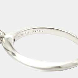 Tiffany & Co. Solitaire Wedding Platinum Diamond Ring EU 52