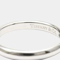Pre Owned Tiffany & Co. Elsa Peretti Band Platinum Diamond Ring EU 52
