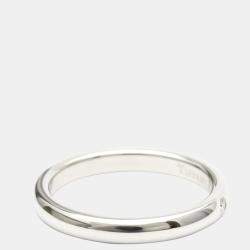 Pre Owned Tiffany & Co. Elsa Peretti Band Platinum Diamond Ring EU 52