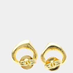 Pre Owned Tiffany & Co. Elsa Peretti Open Heart 18K Yellow Gold Earrings