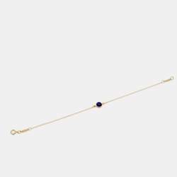 Pre Owned Tiffany & Co. Color by the Yard Lapis Lazuli 18k Yellow Gold Bracelet