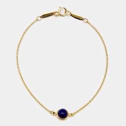 Tiffany & Co 18K Yellow Gold Lapis Lazuli Earrings