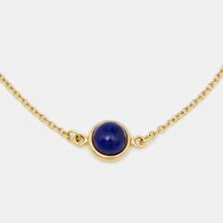 Pre Owned Tiffany & Co. Color by the Yard Lapis Lazuli 18k Yellow Gold Bracelet