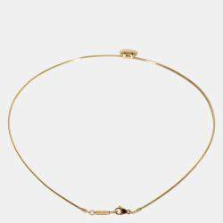 Pre Owned Tiffany & Co. Concave Disc 18K Yellow Gold Necklace 