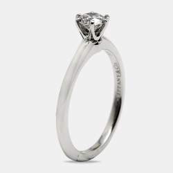 Pre Owned Tiffany & Co. 0.49 ct Solitaire Diamond Platinum Engagement Ring 55