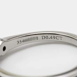 Pre Owned Tiffany & Co. 0.49 ct Solitaire Diamond Platinum Engagement Ring 55