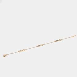 Pre Owned Tiffany & Co. Multi Infinity 18k Yellow Gold Station Bracelet