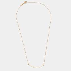 Pre Owned Tiffany & Co. Tiffany T Smile 18K Yellow Gold Small Pendant Necklace
