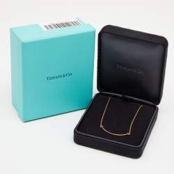 Pre Owned Tiffany & Co. Tiffany T Smile 18K Yellow Gold Small Pendant Necklace