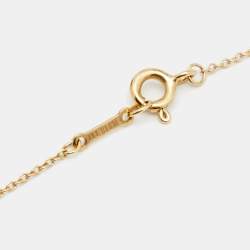 Pre Owned Tiffany & Co. Elsa Peretti Bean 18k Yellow Gold Pendant Necklace