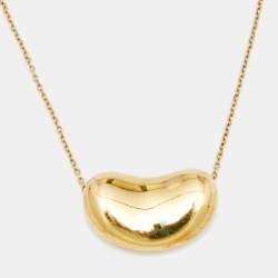 Pre Owned Tiffany & Co. Elsa Peretti Bean 18k Yellow Gold Pendant Necklace