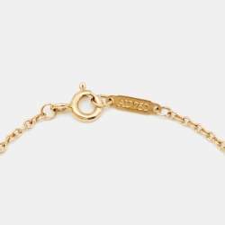 Pre Owned Tiffany & Co. Pierced Atlas Bar Diamond 18K Yellow Gold Bracelet