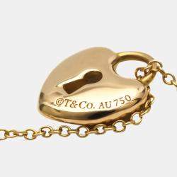 Pre Owned Tiffany & Co. Heart Lock 18K Rose Gold Necklace