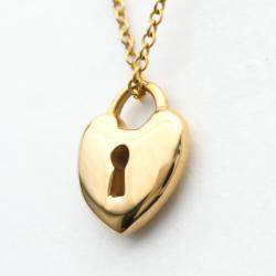 Pre Owned Tiffany & Co. Heart Lock 18K Rose Gold Necklace