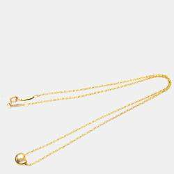 Pre Owned Tiffany & Co. Elsa Peretti Bean 18K Rose Gold Necklace