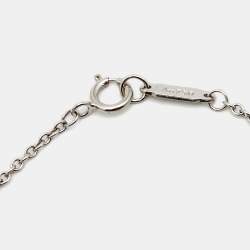 Pre Owned Tiffany & Co. Atlas Pierced Diamond 18K White Gold Bracelet