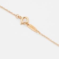 Pre Owned Tiffany & Co. Mini Oval Key 18k Rose Gold Pendant Necklace