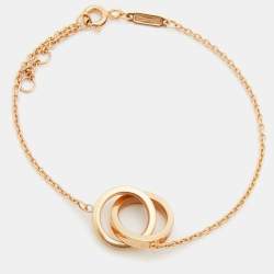Pre Owned Tiffany & Co. Tiffany 1837 Interlocking Circles 18k Rose Gold Link Bracelet