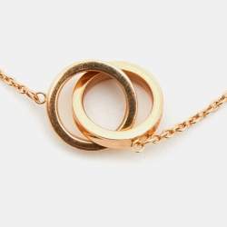 Pre Owned Tiffany & Co. Tiffany 1837 Interlocking Circles 18k Rose Gold Link Bracelet