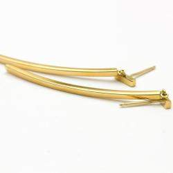 Pre Owned Tiffany T Wire Bar 18K Rose Gold Earrings 