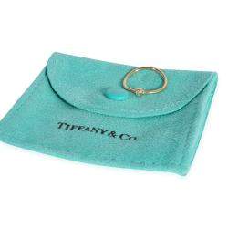 Pre Owned Tiffany & Co. Elsa Peretti Wave Diamond Ring in 18K Yellow Gold 0.06 CTW