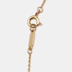 Pre Owned Tiffany & Co. Atlas Diamond Pierced 18k Rose Gold Pendant Necklace